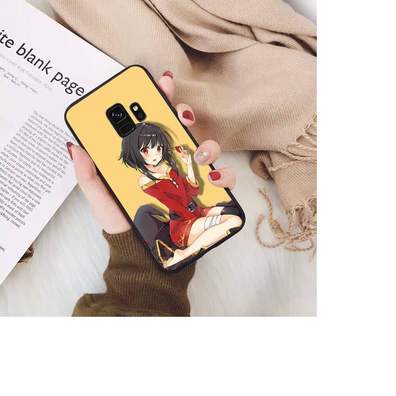 Чехол для телефона Konosuba Megumin из японского аниме для Samsung Galaxy S20 S10 Plus S10E S5 S6 S7edge S8 S9 S9Plus S10lite 2020