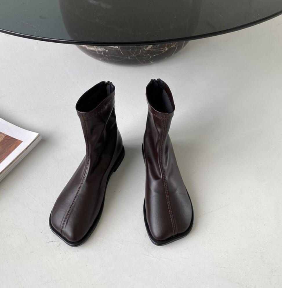 Fashion Woman Elastic Boots Fashion Ladies Flats Ankle Luxury Designer Female Boots Nre Autumn Winter Women's Chelsea Boots 2024