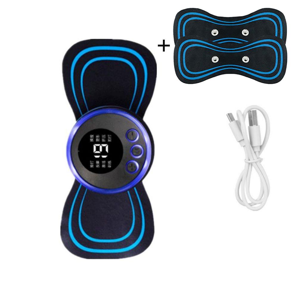 EMS Electric Neck Massager 8 Mode 19 Gears Tens Pulsed Therapy Instrument Portable Cervical Spine Massage Back Massage Muscle Stimulator Pain Relief