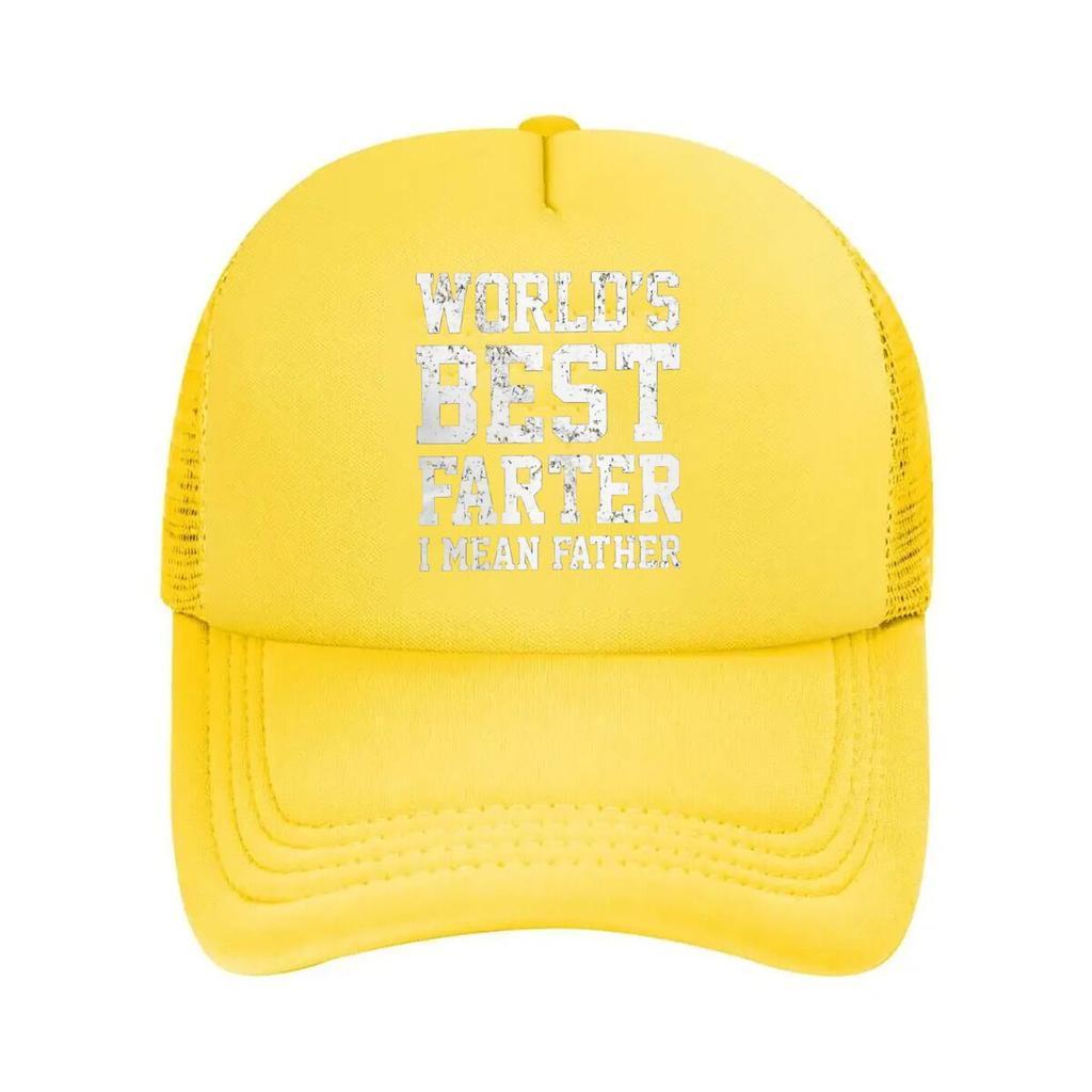 Worlds Best Farter I Mean Father Text Mesh Baseball Cap Casual Hat Outdoor  For Womens Unisex FeUnisex