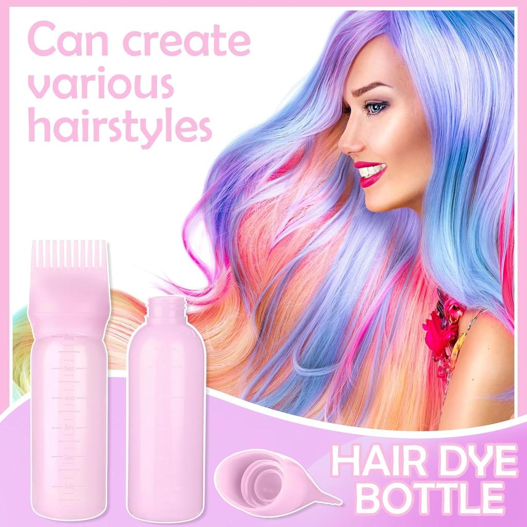 1PCS 160ML Root Comb Bottle Applicator,Oil Applicator for Hair Dye Hair Oiling Applicator with Graduated Scale