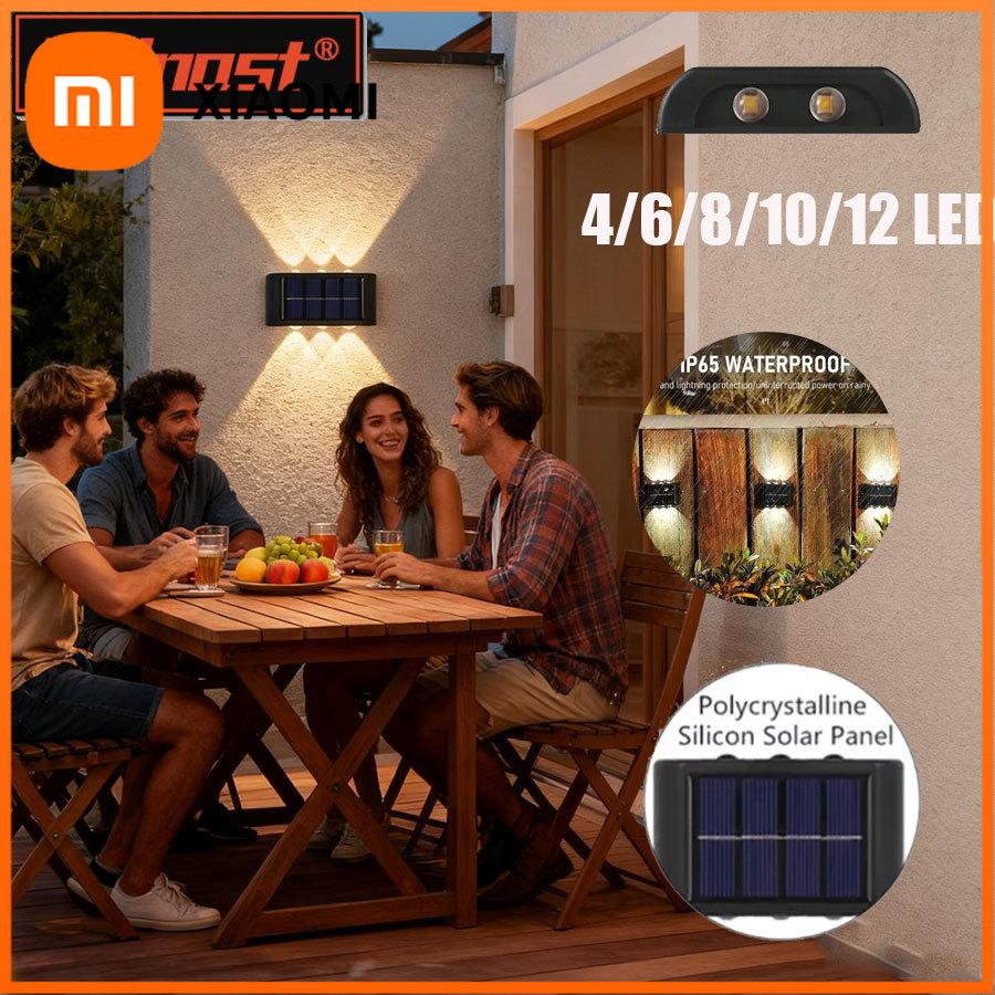 Xiaomi Солнечный светодиодный светильник, Уличный водонепроницаемый настенный светильник, Светящийся светильник «От заката до рассвета» для летнего сада, двора, крыльца