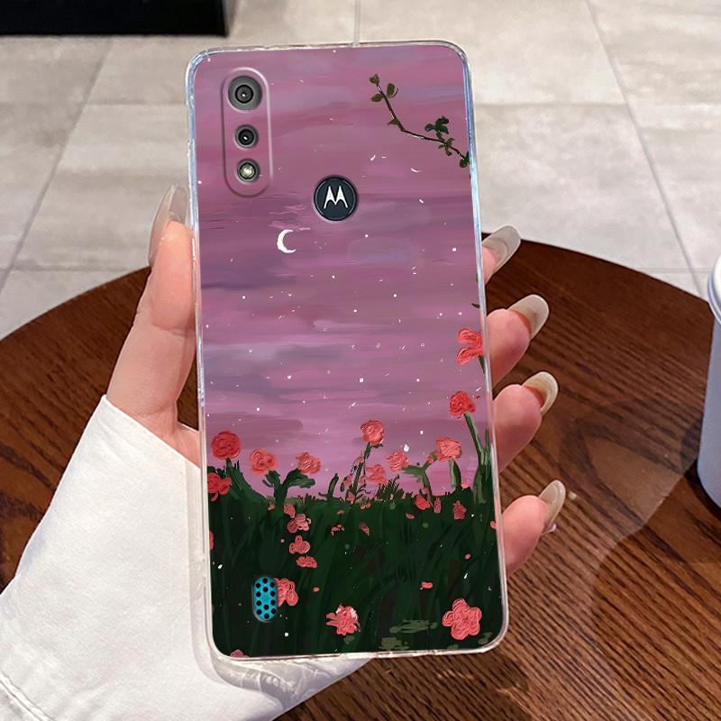 Transparent Silicone Case for Moto E6 Plus E6+ E6s XT2053-1 Aesthetic Cute Cat Astronaut Soft Cover for moto E6S e6 plus Cases