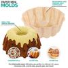 4 Inch 100 Pcs Mini Fluted Tube Pan Liner Nonstick Greaseproof Heat Resistant Paper Cake Pan Liners for Pie Scone