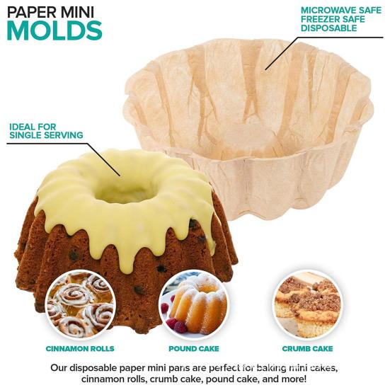 4 дюйма, 100 шт., мини-рифленая трубчатая подкладка для формы с антипригарным покрытием, жиронепроницаемая термостойкая бумага, вкладыши для формы для торта