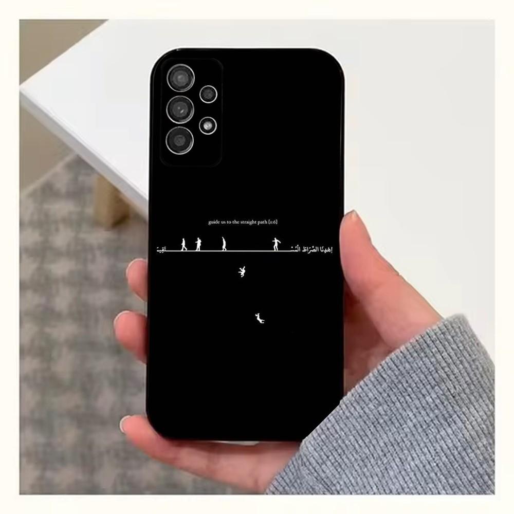 Цитаты из текстов песен Исламский чехол для телефона для Samsung S25, S24, S23, S22, S20, S21, S10, Ultra, Plus, Lite, FE, Мягкий силиконовый черный чехол