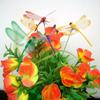 5/10PCS Handicraft Lawn Ornament Yard Thin Stick Artificial Dragonfly Simulation Butterfly With Stem