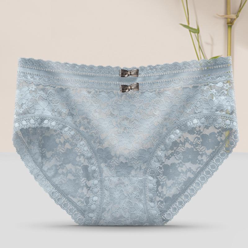 Lace Underwear for Women with No Marks Sexy and Charming Middle Waist Buttocks Up Breathable Cotton Crotch Breathable Women's Underwear