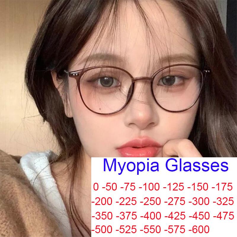 TR90 Антисиние Унисекс Круглые Очки для Близоруких Металлическая Оправа Оптические Компьютерные Очки Ультралегкие Очки для Близоруких