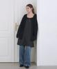 Micene Dina Fur Cardigan-Satin Dress Set