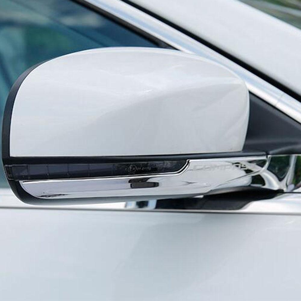 Для Jeep Compass 2017 2018 2022 автомобильные аксессуары боковая дверь зеркало заднего вида отделка бровей противоскользящие полоски