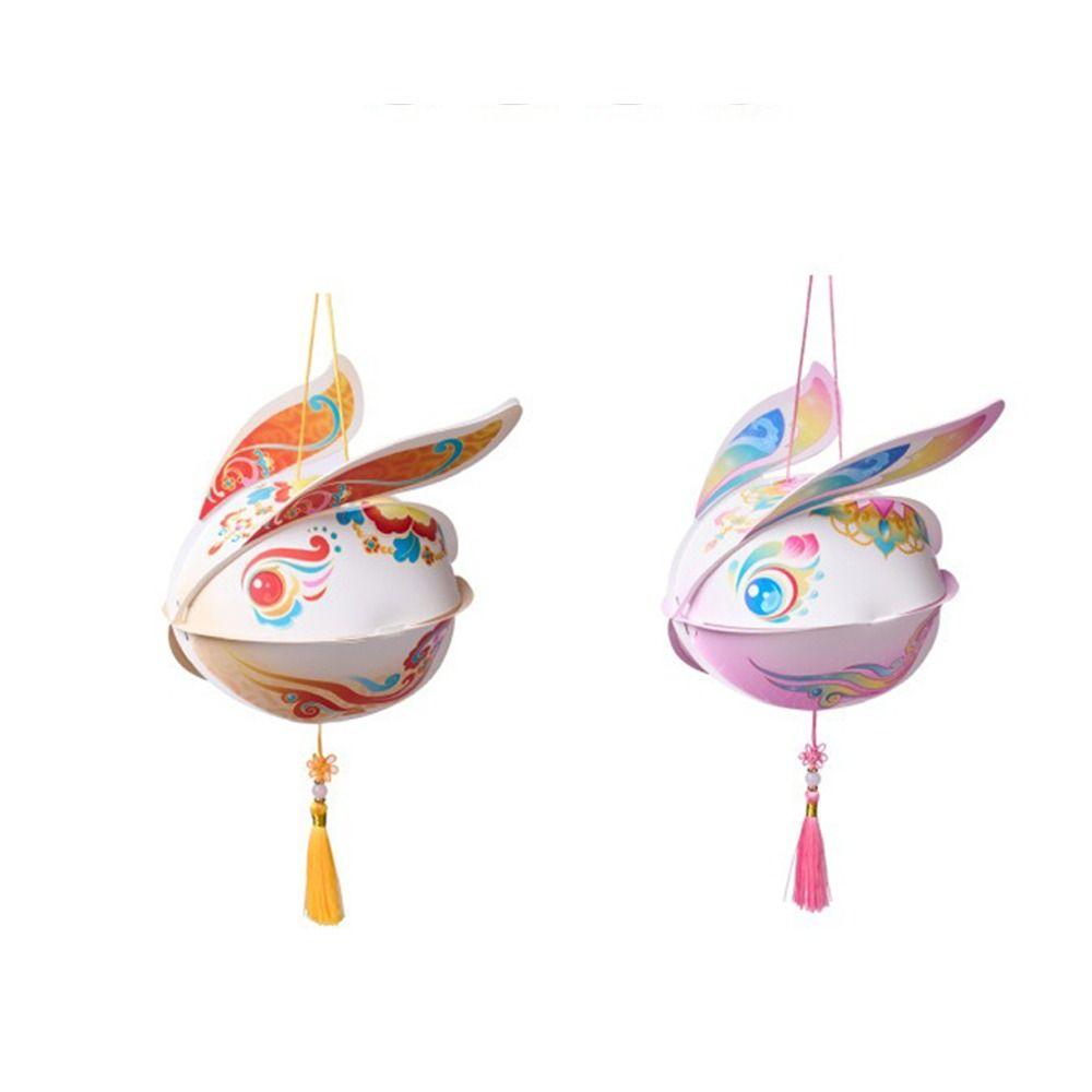 Handmade Mid-Autumn Festival Lantern Chinese Style Handheld Bunny Lantern Hanfu Accessories