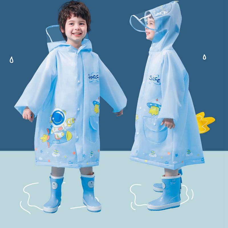 Водонепроницаемый детский дождевик Детский дождевик Детский рюкзак для детского сада Дошкольная сумка Космический водонепроницаемый дождевик для всего тела