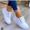 2024 New White Shoes Women Fashion Round Toe Platform Shoes Size 43 Casual Shoes Women Lace Up Flats Women Loafers Zapatos Mujer