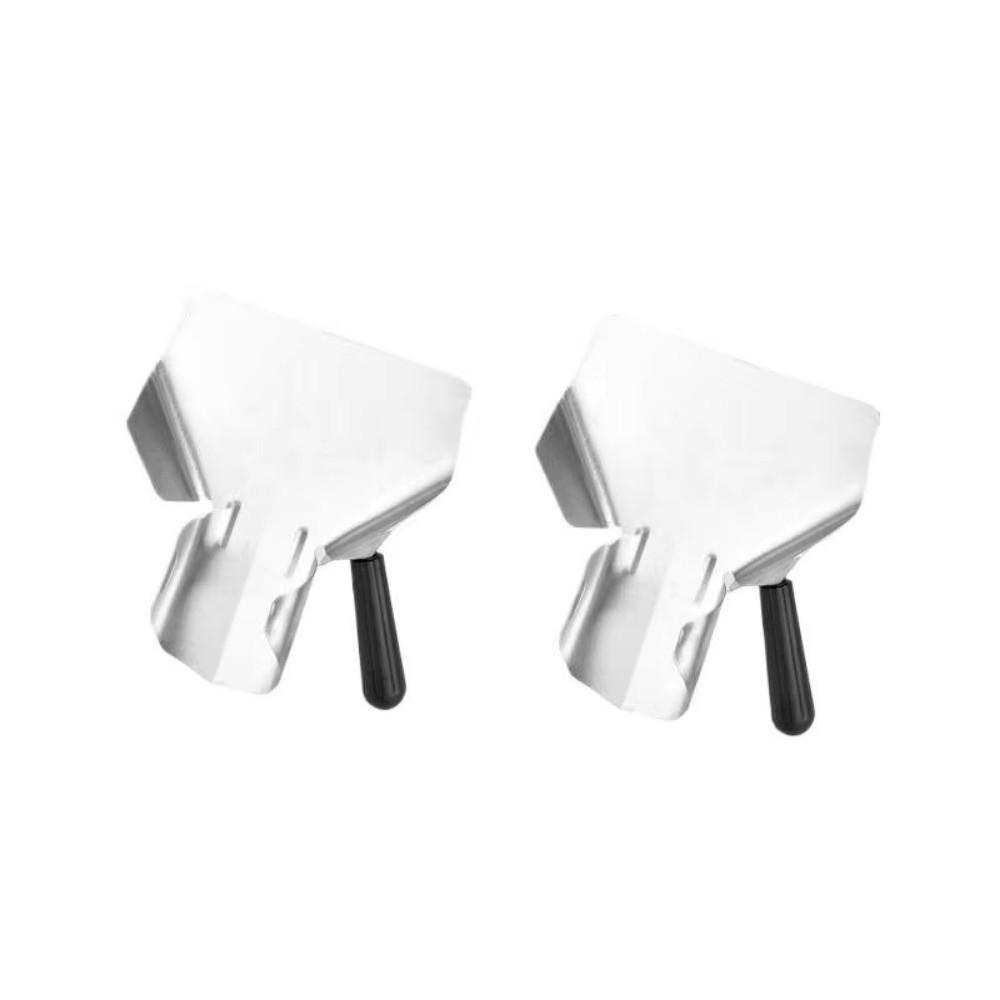 Stainless Steel French Fries Shovel Single/Double Handle Fries Shovel Loader for Hamburger Popcorn