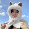 Women's Cute Fluffy Hat with Scarf & Ear Protection for Autumn/Winter