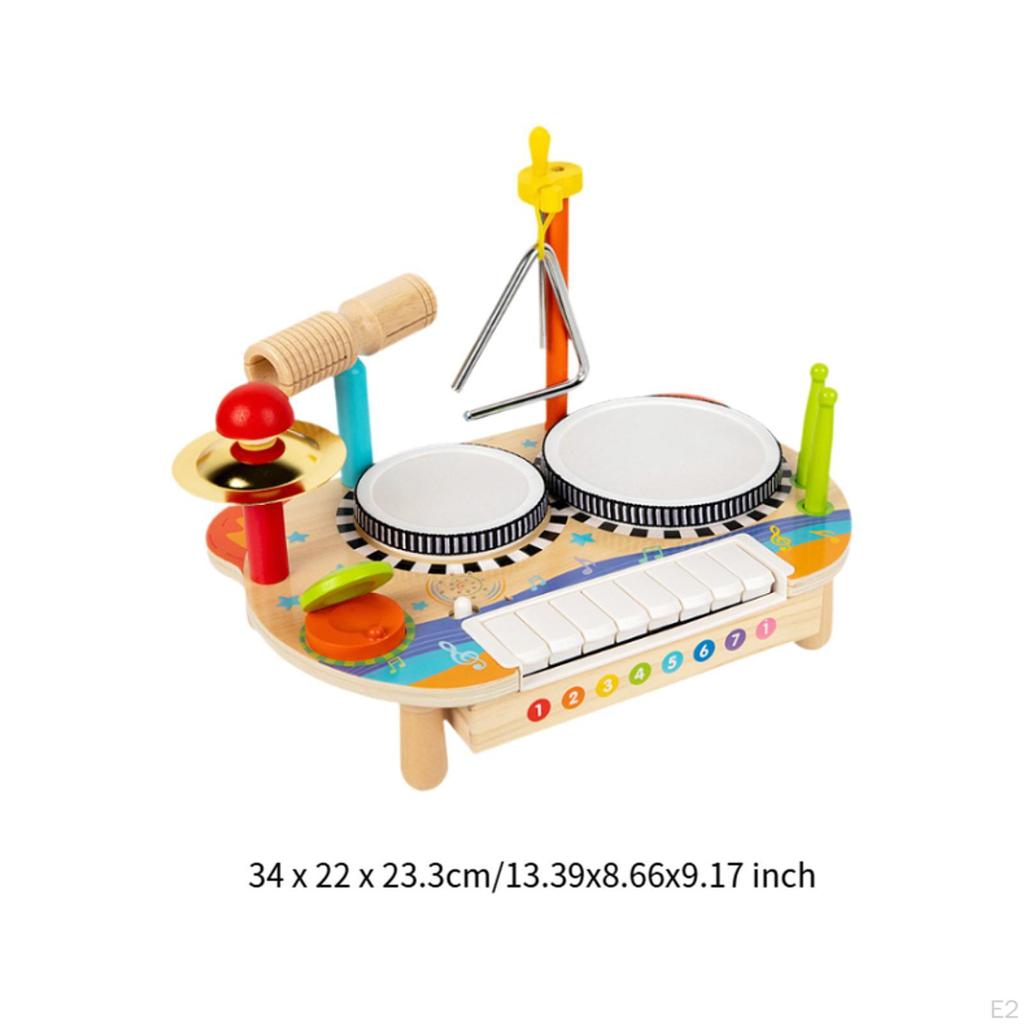 Kids Drum Toys Set Instrument Motor Skill Multifunctional Percussion Baby Musical Toy for Party