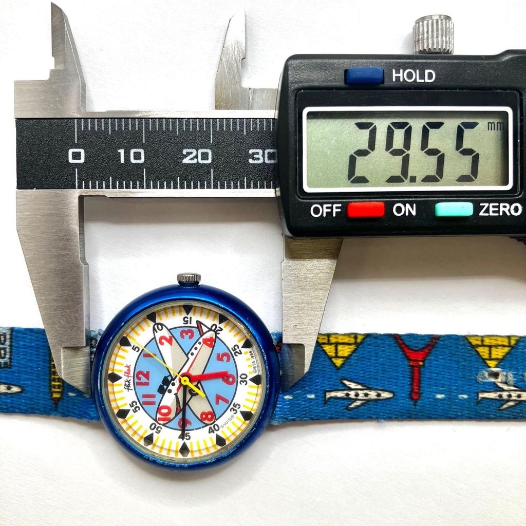 Б/у [часы flik flak] детские часы flik flak синие милый самолет swatch детские часы