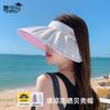 8492 Summer Shade Shell Hat Versatile Sunscreen Hat Outdoor Travel Big Brim Color Changing Empty Top Hat Children