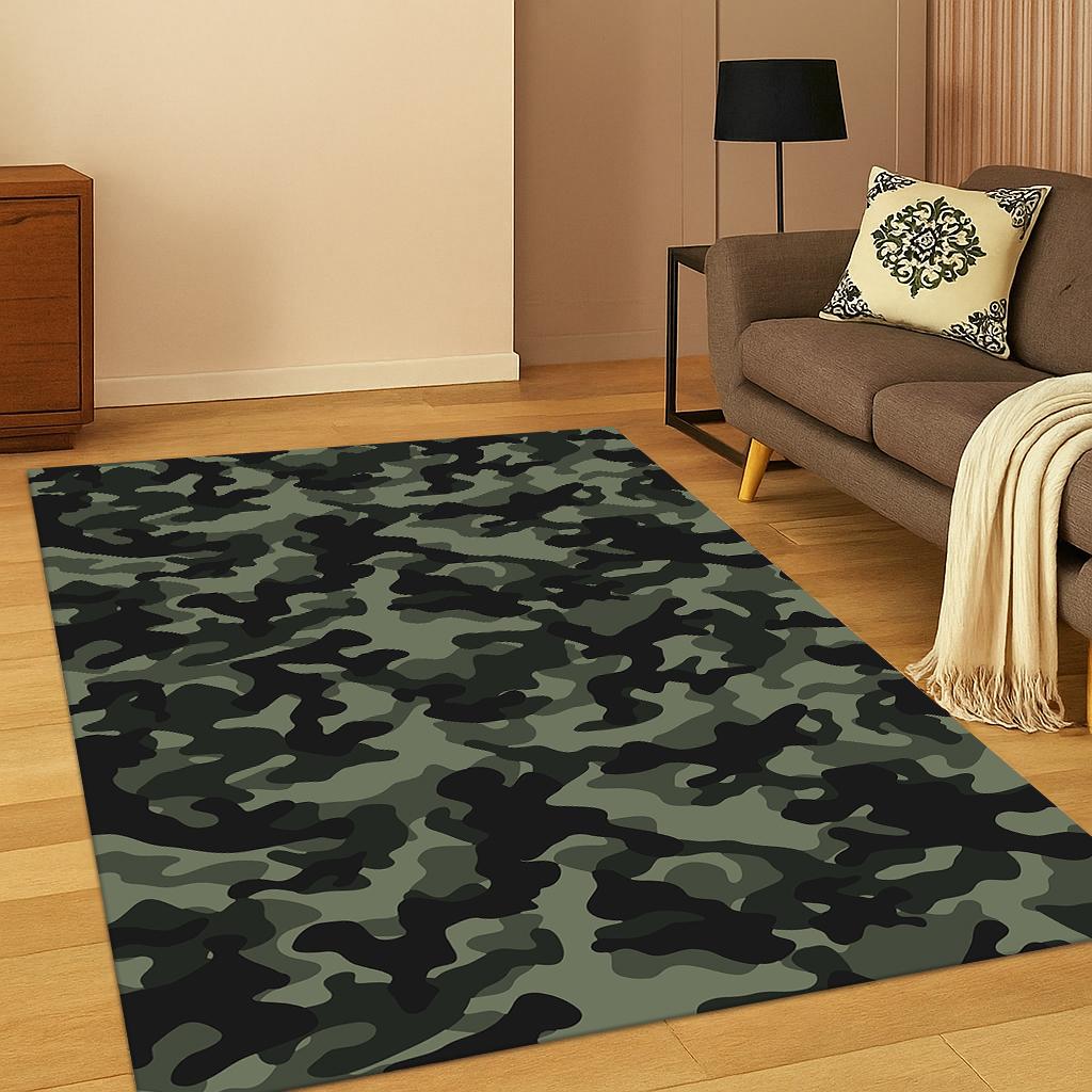 Military Colorful Camouflage Carpet Rug for Home Bedroom Living Room Sofa Doormat Kitchen Decor ,Kid Play Non-slip Area Rug Mats