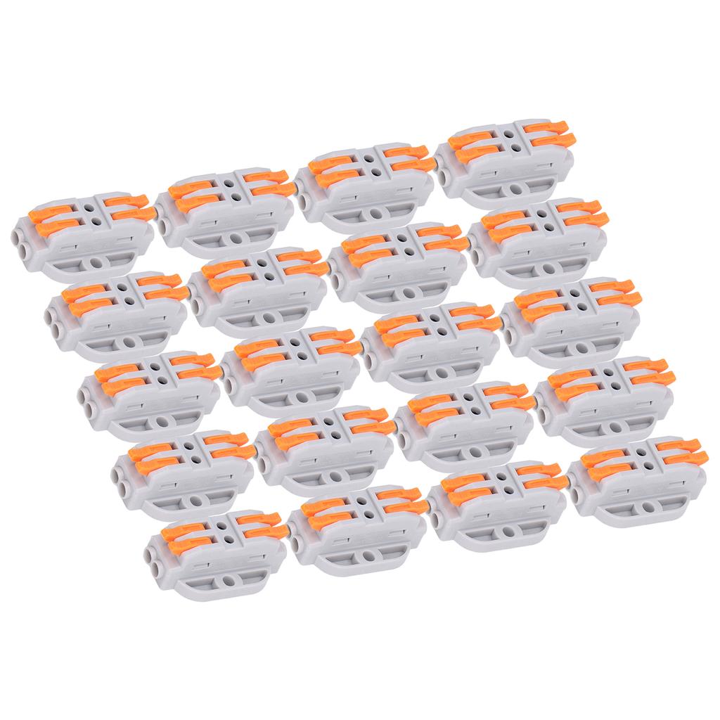 20Pcs Lever Nut Wire Connectors Quick Compact Splice Conductors Push In Terminal Block 223‑2P