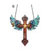 Rose Suncatcher Pendant 2D Flat Dyed Acrylic Pendant Stained Glass Decorations Faith