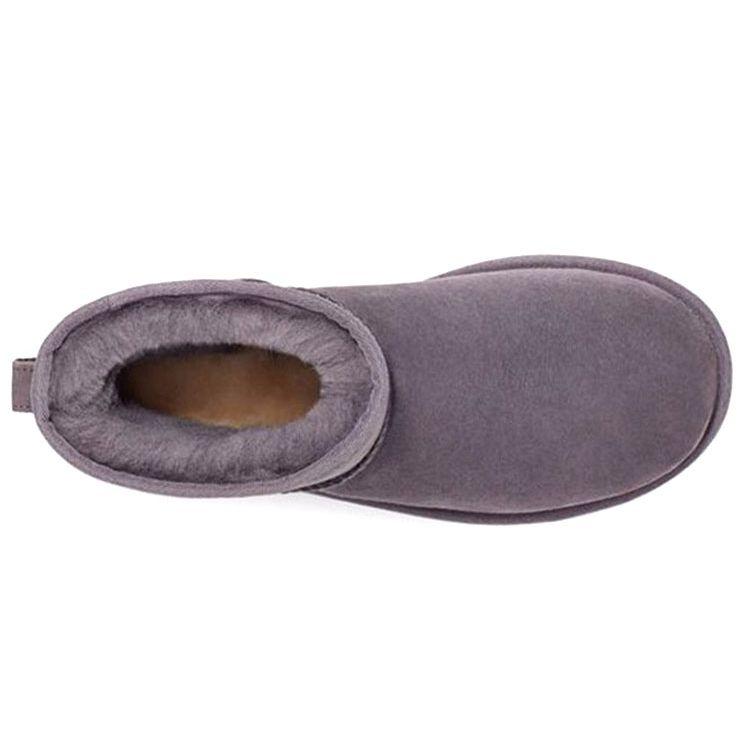 UGG Classic Mini Ii Warm Durable Comfortable Short Snow Boots Women Boots Purple Gray 1016222-SHA