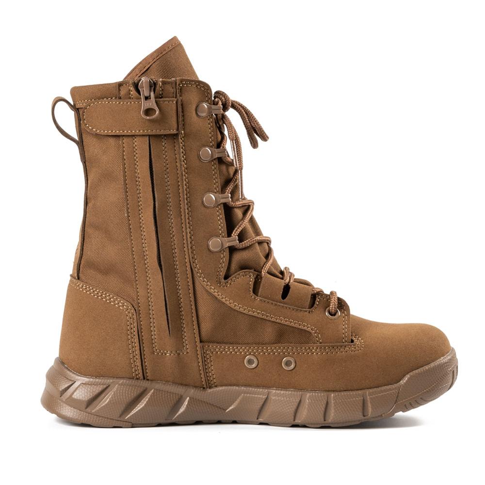 Fashion Zipper High Top Combat Boots Wearproof Work Shoes Men Outdoor Sports Training Desert Hiking Boots Tactical Boots 46Size