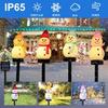 Solar Garden Light, Ornamental Light, Christmas Illumination, Snowman Christmas Decoration, LED Outdoor, Waterproof, Recessed, Automatically Turns On