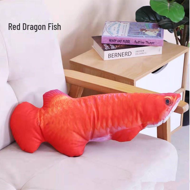 Плюшевая игрушка-рыба из кошачьей мяты: Подушка для саморазвлечения, устойчивая к царапинам и износу, для кошек