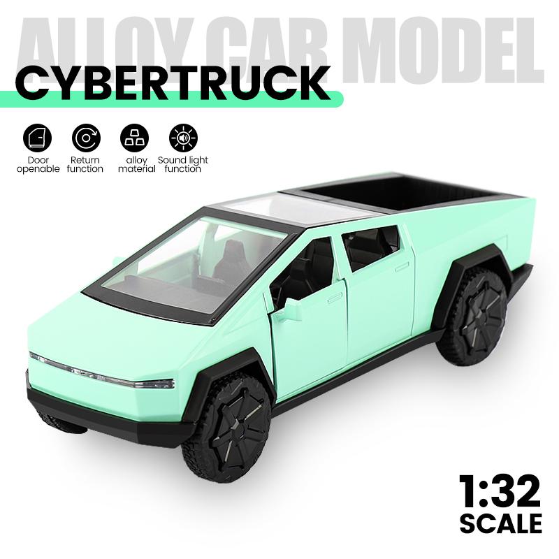 1:32 Сплав Модель автомобиля Cybertruck Пикап Литые Металлические Игрушки Внедорожники Модель автомобиля Симуляция Коллекция Детские Подарки