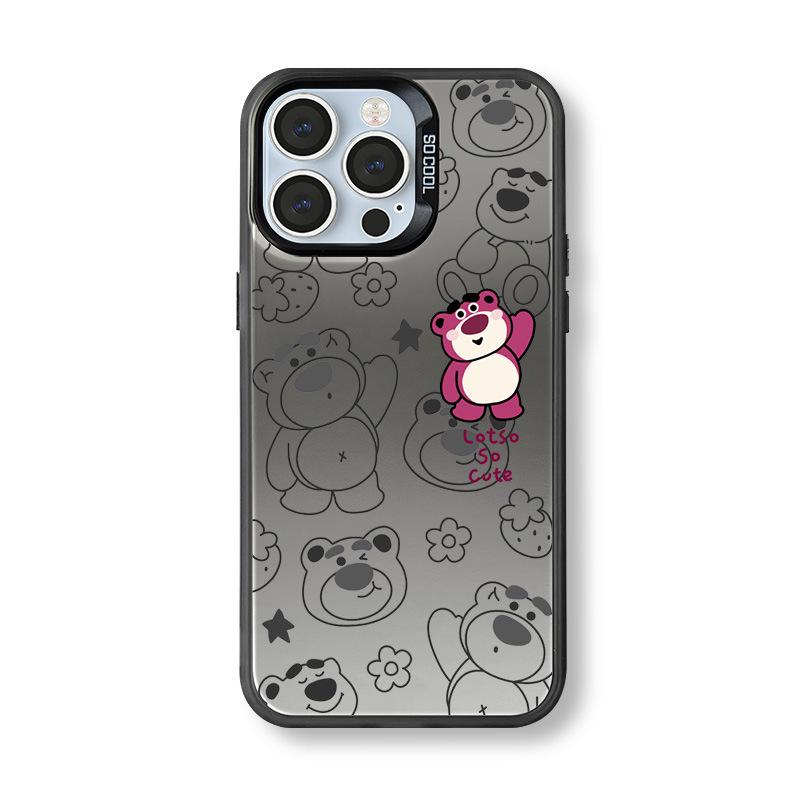 Lotso Bear iPhone Case - Compatible with iPhone 12 Pro Max to iPhone 17, Silver, 15 Colors Available