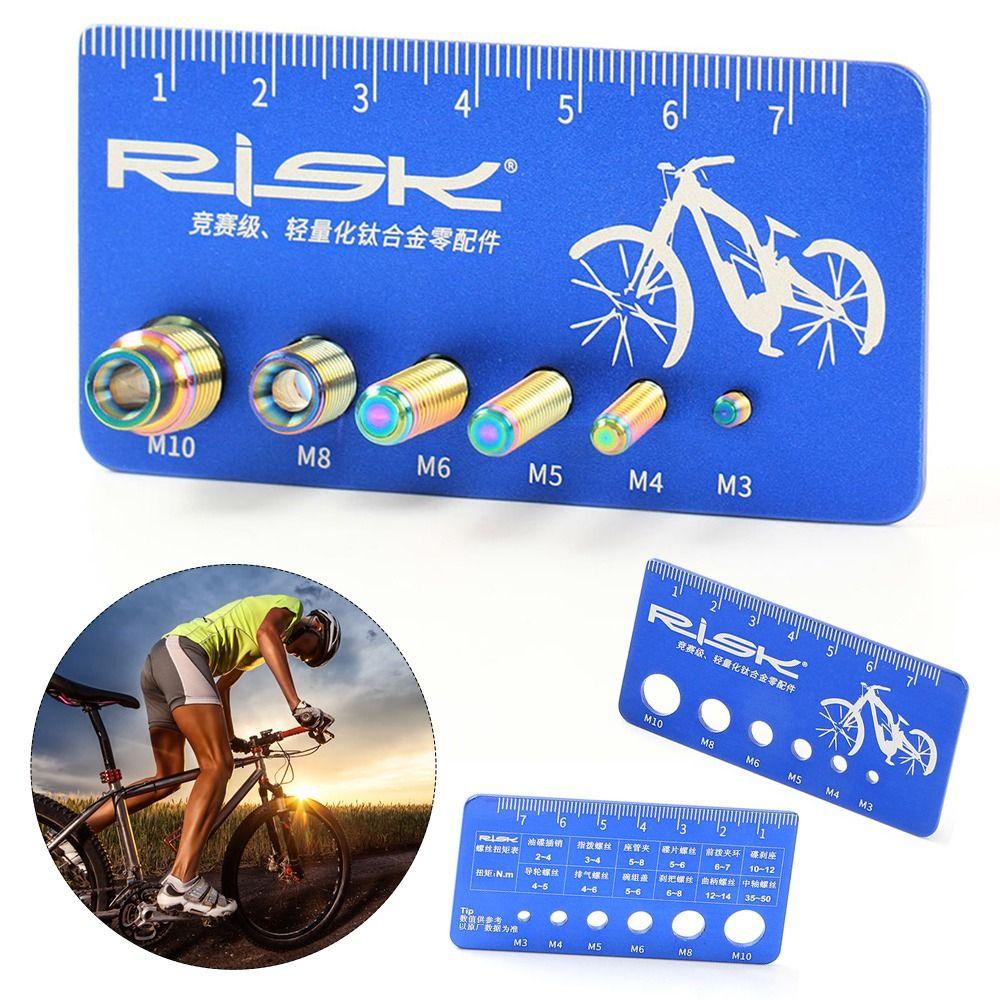 Bolts Screws Size Checker Measurement Card Screw Nut Thread Bike Screw Bolt Measuring Ruler Gauge