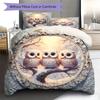 Cute little birds Pattern Bedding Quilt Set Quilt Cover Pillowcase Home Decoration Birthday Gift (1 * duvet cover + 2 * pillowcase, without core)