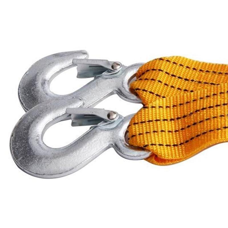 Универсальный автомобильный буксирный ремень 3М для тяжелых условий эксплуатации, буксирный трос для прицепа, высокая прочность с предохранительными крюками