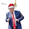 Рождественские украшения Трампа, акриловые 2D-украшения для танцующего Трампа, шапка Санты, подвесное украшение Трампа для елки, зеркало заднего вида автомобиля