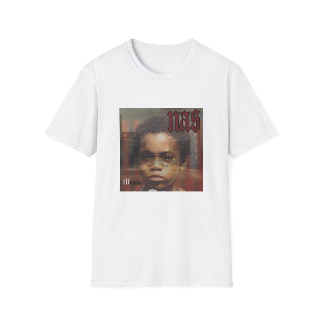 2025 Summer Nas Illmatic Album Cover Nas Hip Hop Rap Classic Album Art Trendy Graphic Vintage Hip Hop 90s Rap Leisure Shirt Y2k