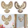 Carved Owl Wall Decor Display Decorative Birthday Gift Wooden Animal Sculpture for Farmhouse Indoor Living Room Office Study