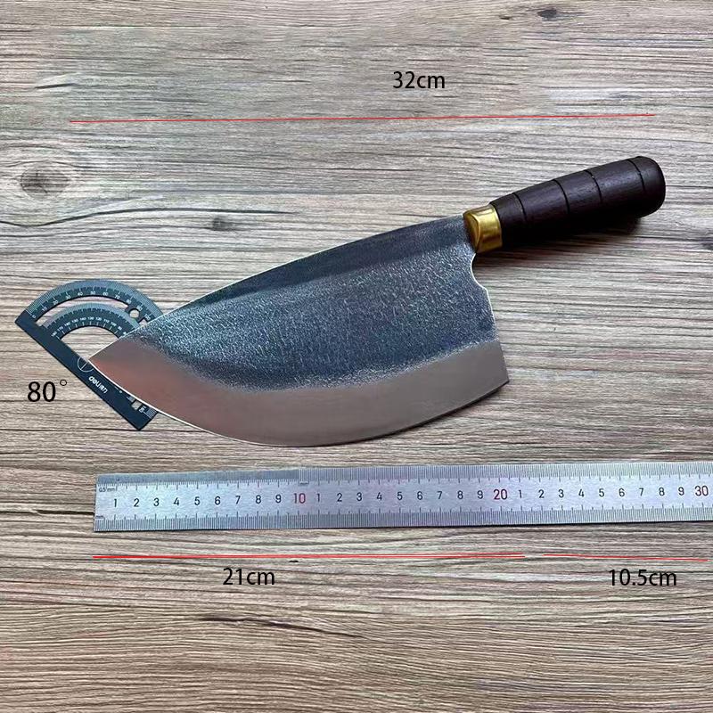 8.5 Inch Chopper Knife Spring Steel Blade Butcher Chopping Handmade Forged Kitchen Knives Chop Bone Meat And Poultry Tools