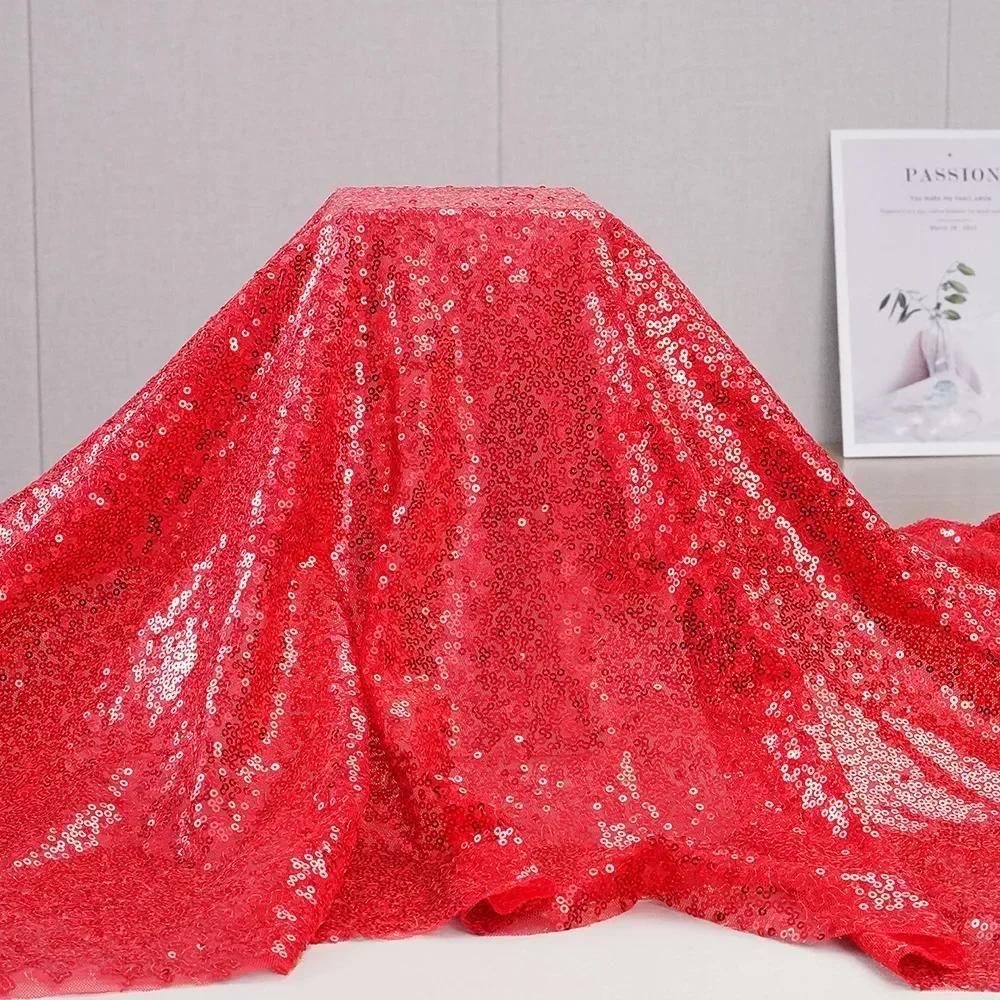 Ткань с вышивкой пайетками "Иллюзия 3 мм", мелкие пайетки, сценическая, вечернее платье, вышитая ткань, фон, скатерть, багажная ткань