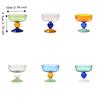 High Feet Glass Ice Cream Bowl 270 ML Dessert Cup Exquisite Fruit Salad Bowl  Cafe