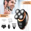 5-in-1 Waterproof Intelligent Razor 1PCS Men's Shaving Bald Head 7-Blade Electric Razor Multi-Functional Barber Set