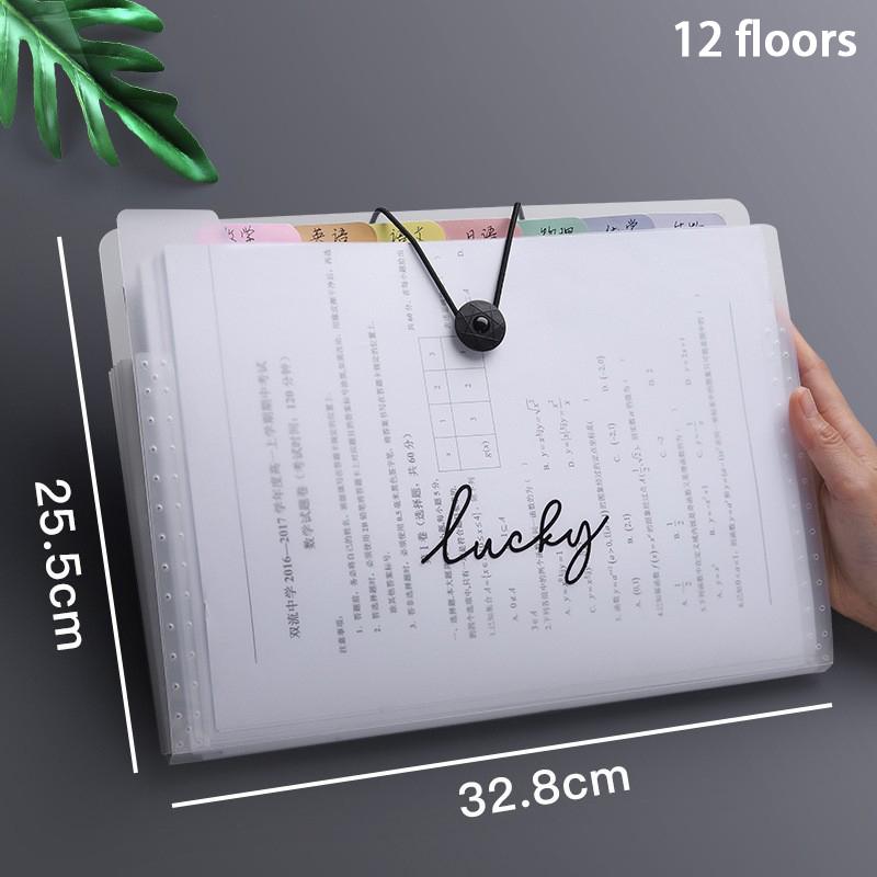 Прозрачная папка-вкладыш A4, сумка для документов, многослойная расширяющаяся папка, держатель для школьных и офисных канцелярских товаров