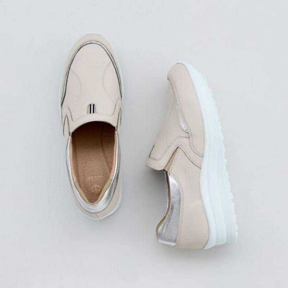 Jisyu Hent Platform Slip On Goat Leather