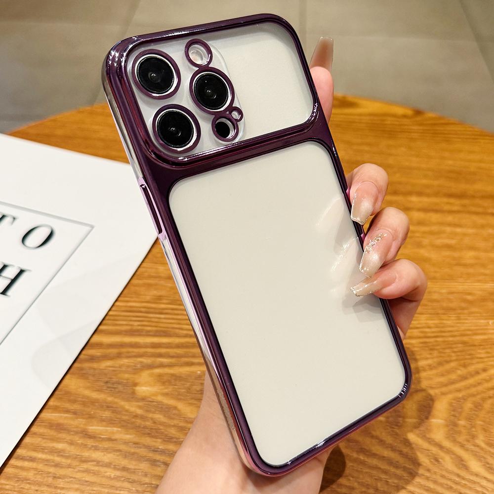 Luxury Transparent Electroplated Phone Case For 17 Pro Max 16 15 14 Plus 13 12 11 16E 17E 17 Soft Shockproof Bumper Cover