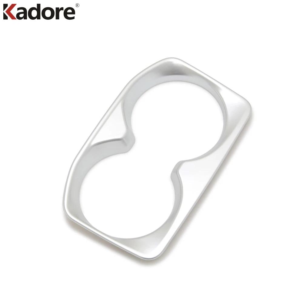 For Peugeot 3008 5008 GT 2016-   Carbon Fiber Car Console Water Cup Holder Frame Cover Trim Interior Accessories