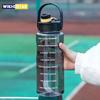 1.5 L/2L/3L Bottled Large Capacity Sports Water Cup Leak-proof With Time Marker And Straw Plastic For Home Outdoor Sports