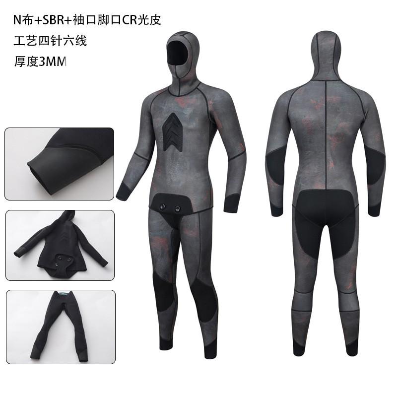 Mens Camo Wetsuit Diving Surfing Snorkeling Warm Water Sports 3mm 3.5mm 5mm 7mm CR Neoprene Full Suit