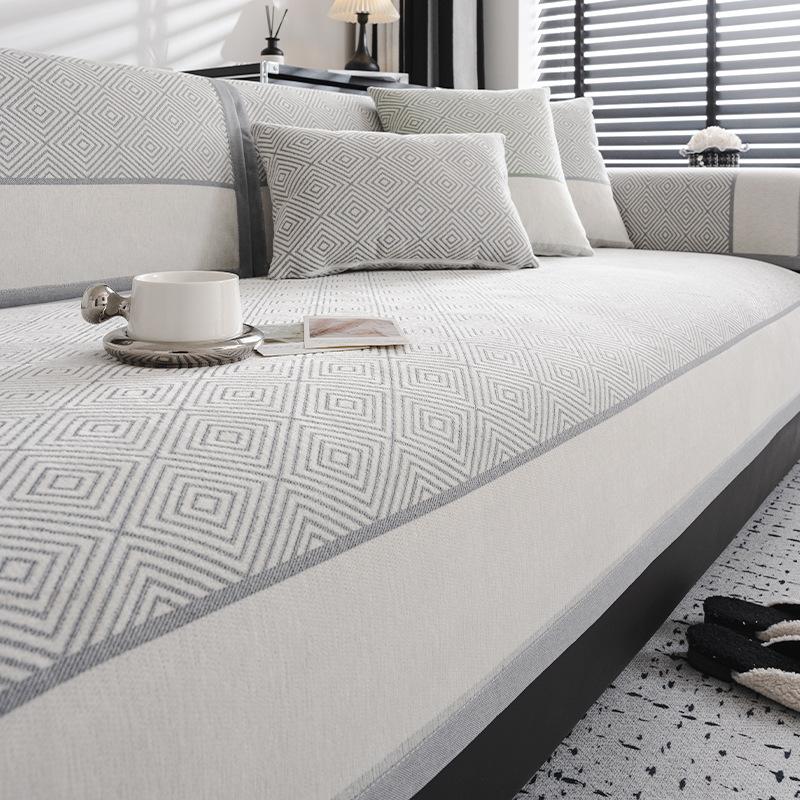 Подушка для дивана из шенилла, приятная для кожи, утолщенный чехол для дивана в гостиной, универсальный нескользящий чехол для спинки мебели, защита от пыли