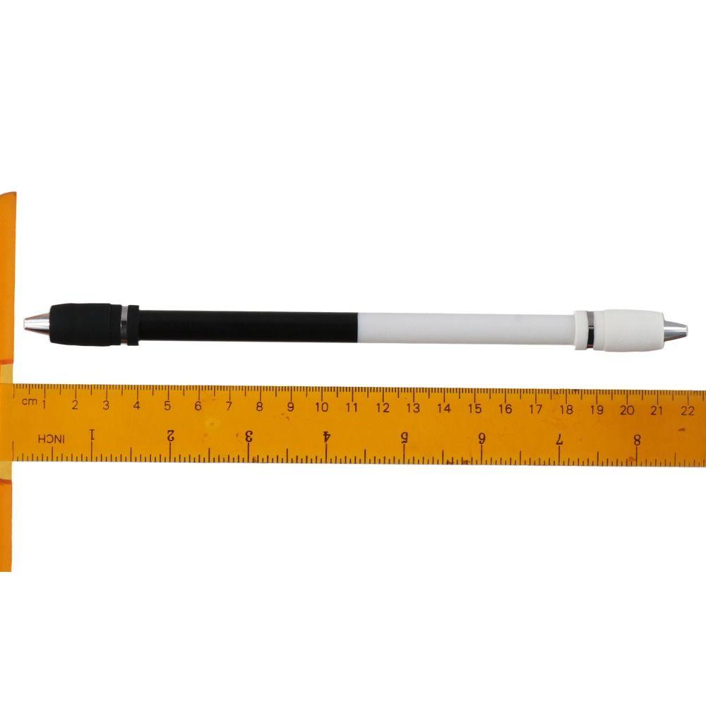 White Pen Spinning Black Non Slip Coated Beginner Spin Pen Office